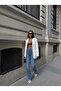 Women's Blue Washed Wide Leg High Waist Lycra Jean Denim Trousers Jessi̇ca-Açmavi̇ - 2