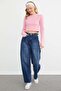 basic Bluză crop cu guler rotund degete - 4