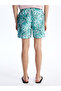 Trendlucky Men's Short Length Patterned Swim Shorts with Difference in Length - 5