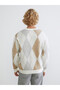 Esvab • Modern & Distinctive Zero Roba Collar Diamond Embroidered Men's Knitwear Sweater - 5