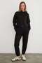 3 Thread Basic Hooded Jogger Set with Waist Stopper