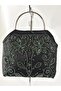 Varia |   Satin Fabric Silver Metal Handle Women's Handbag Evening Dress Bag - 2