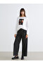 Lcw Vision White Printed Oversize 100% Cotton Women's T-Shirt - 2