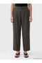 Trendlucky Loose Fit Women's Pleated Fabric Pants with a Difference in Color - 2