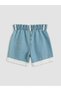 Trendlucky Girls' Jean Shorts with Lace Detail and Difference in Color - 4