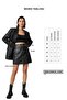 Black Buttoned Genuine Leather Skirt with Pockets - 5