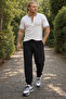 Plus Size Basic Sweatpants Full Lycra 11516 Black - 2