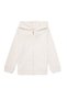 U.S. Polo Assn. Girl's Hooded Sweatshirt with Front Zipper, Comfortable Cut, Ages 3-14, Cream