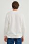 Embossed Printed Crew Neck Sweatshirt - 8