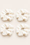100% Cotton Muslin Buckle Set of 4 |   Soft Textured Scrunchie Hair Clip - 2