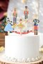 7-Piece Long Toothpick Cake Decoration with Multi-Colored Christmas Theme Figures - 3