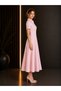 Pink Pearl-Detained Midi Dress - 2