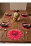Star Flower Patterned Stain-Resistant Gardenia Fabric Digital Printing Laser Cut American Serving & Soup Plate 6 Pieces