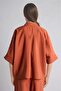 Relax Fit Modal Short Sleeve Orange Shirt H6069Ax26Sm - 3