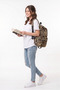 حقيبة ظهر نسائية كبيرة الحجم بنقشة الفهد مع 4 أقسام وضمان لمدة عامين - حقيبة ظهر نسائية للاستخدام اليومي - 6