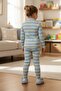 Striped Stand Collar Girls' Set - 2