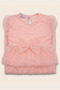 Girl's Tulle Dress Summer Balloon Sleeves with Bow - 5