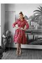 Red Floral Patterned Shirt Collar Loose Dress |   Beige Floor-Length Midi Dress - 5