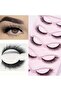 5 Pairs False Eyelashes Natural Appearance, Fluffy Mink Cat Eyes & Fox Eyes, Fine Hairs Fairy Sty... - 3