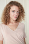 Dried Rose Mama Pregnant Creamy Envelope T-Shirt - 3