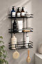 Lifetime Stainless Adhesive 3 Tiers Bathroom Shelf Shower Shampoo Holder Wall Organizer Organizer - 2
