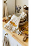 Pumpkin Embroidery Ruffled Raw Linen Kitchen Cloth / Cover~1 Piece - 3