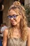 Women's uv400 oval blue filter screen glasses 23007 c2 blue light - 3
