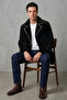 Black Richard Lined Wool Men's Genuine Leather Coat - 5