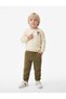Cotton Shirred Jogger Sweatpants with Pockets and Tie Waist