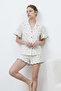 Women's Premium Ruffled White Pajama Set - 4