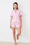Women's Relaxed Elastic Pink Pajama Set - 3