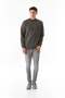 3 Thread Embossed Crew Neck Sweatshirt - 2
