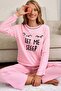 Let Me Sleep Printed Plus Size Pajama Set - 2