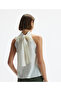 Sleeveless Stand Collar Tie Blouse - 2