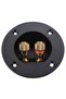 2pcs Black Brand New Speaker Terminal Connectors Round Boxes with 2 Banana Jack Gilded Subwoofer Ste