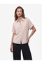 Modal Fabric Folded Detailed Short Sleeve Oversize Shirt - 2