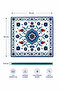 Glass Coaster |   Sultan Blue Tile Patterned |   4-Piece Set |   10cm X 10cm - 4