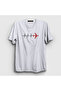 Unisex White Heartbeat Pilot Airplane T-shirt403140tt