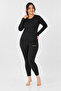 Sauna Thermal Leggings and Zippered Top 2-Piece Bottom and Top Set Workout Tracksuit - 3