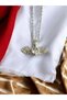 White Heart Stone Angel Wing Women's Necklace – 55 cm Stainless Steel, Elegant and Meaningful Design - 2