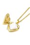 Motif Heart Gold Model 316L Stainless Steel Picture Necklace with Openable Cover - 4