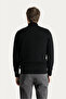 Mock Neck Zippered Regular Fit Striped Knitwear Cardigan - 4