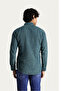 Long Sleeve Slim Fit Slim Fit Denim Look Sports Cotton Shirt - 3
