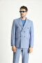 7 Drop Slim Fit Striped Double Breasted Jacket - 3