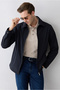 Non-Curling Polo Collar Regular Fit Cotton T-Shirt with Pockets and Ribbed Detail - 6
