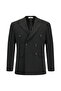 4 Drop Relaxed Fit Comfortable Cut Striped Knitted Double-Breasted Jacket - 2