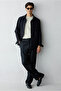 Straight Wide Leg Plain Sports Pants - 6