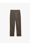 Viscose Blended Regular Fit Plaid Cigarette Trousers with Pockets - 6