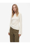 Cotton Draped Asymmetrical Cut Long Spanish Sleeve T-Shirt - 2