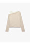 Slim Fit Viscose Blended Asymmetrical Collar Long Sleeve Layered T-Shirt - 7